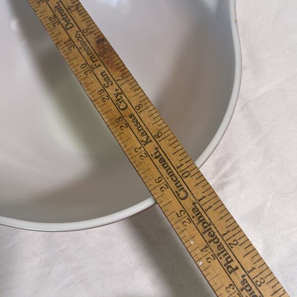 Vintage Pyrex Old Orchard Brown 4 Qt Cinderella Mixing Bowl #444 Made in USA - Picture 9 of 9